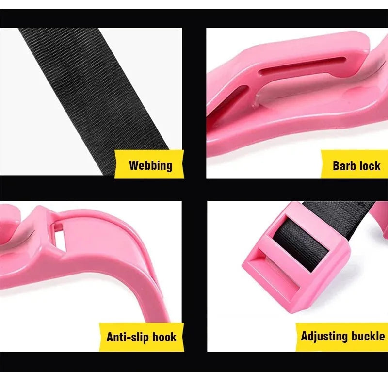Universal adjustable car safety belt buckle for pregnant women shown in black