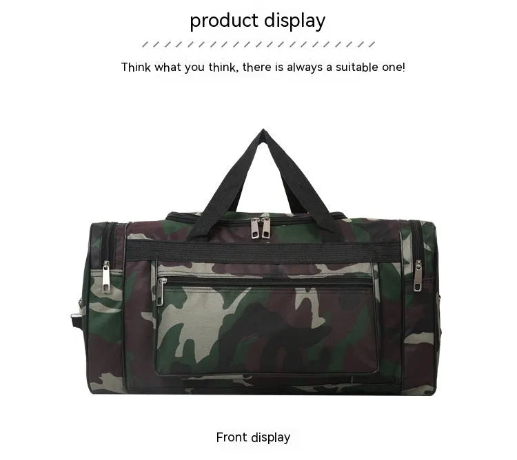 Camouflage waterproof luggage bag with urban simplicity styling and polyester lining