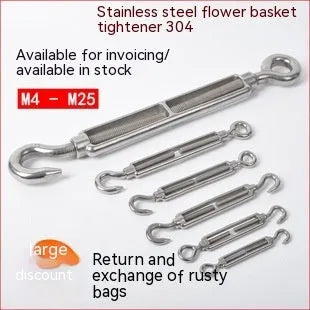 Coiled 304 stainless steel security wire rope with multiple diameter options on a white background.