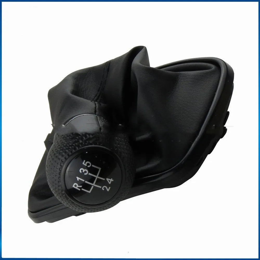 Silver and black 6-speed manual gear shift knob for Volkswagen Mk4 models