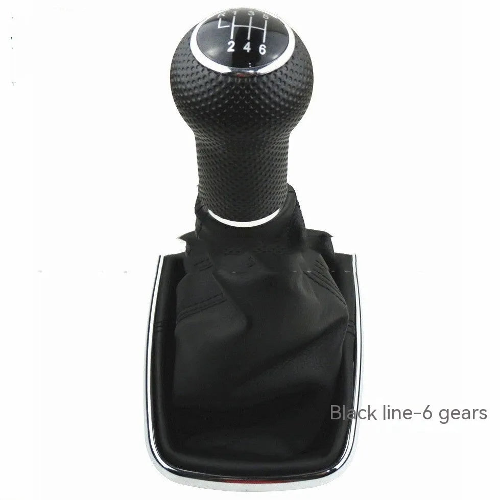Silver and black 6-speed manual gear shift knob for Volkswagen Mk4 models
