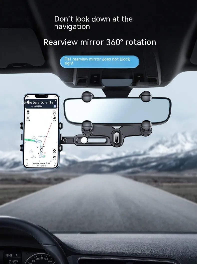 Black ABS automobile rear view mirror bracket for 7th generation upgraded folding rod mirrors