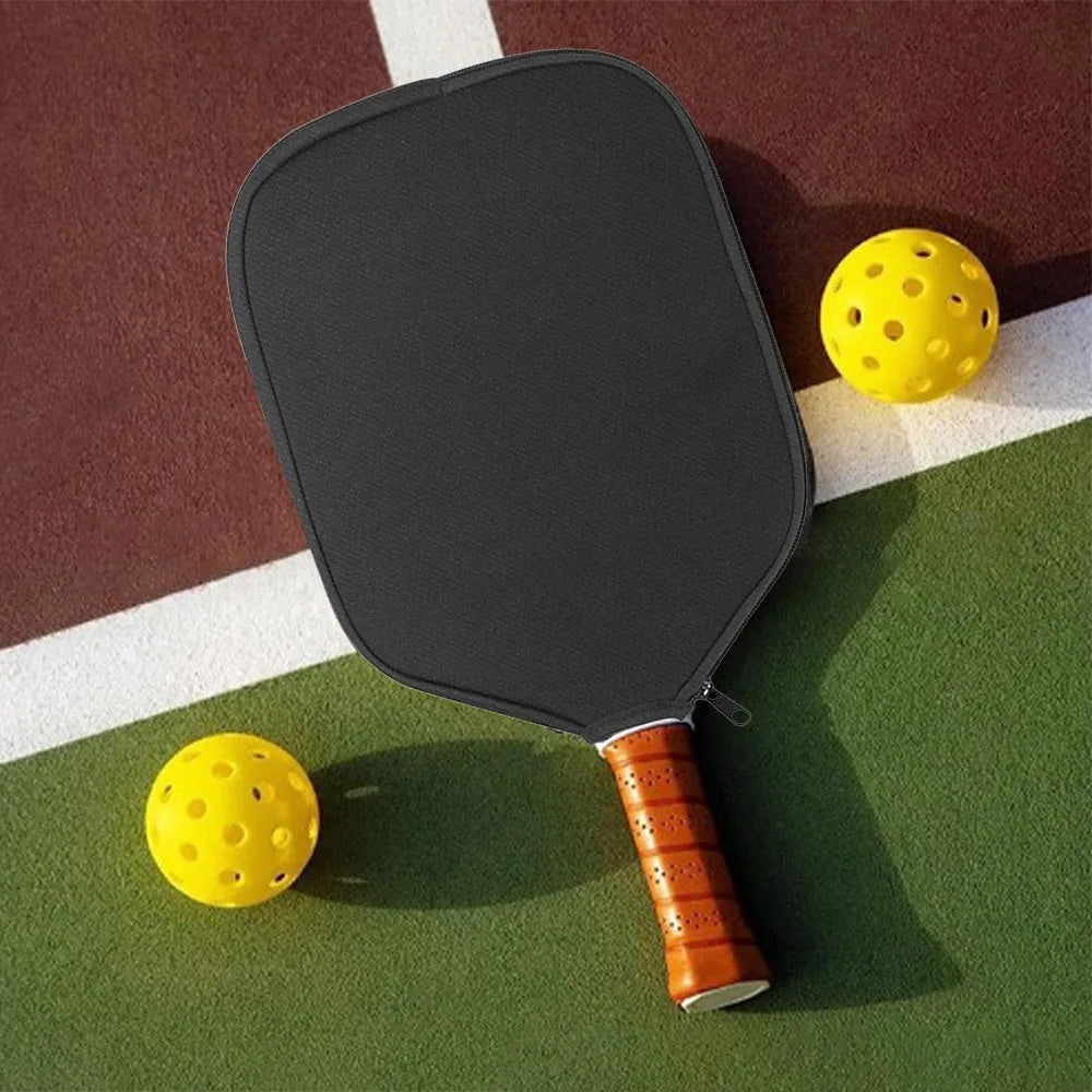 Black neoprene protective sleeve for table tennis rackets and fitness equipment