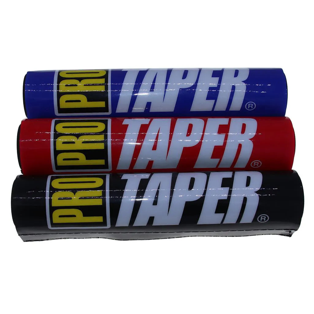 25cm long foam cover for motorcycle handlebar in black, blue, or red.