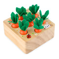 Harvest carrots educational toy for 2-4 year olds made from pine wood with water-based paint