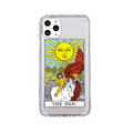 Creative Mythology comic graffiti iPhone case in Sun and Moon colours on a silicone TPU back cover.