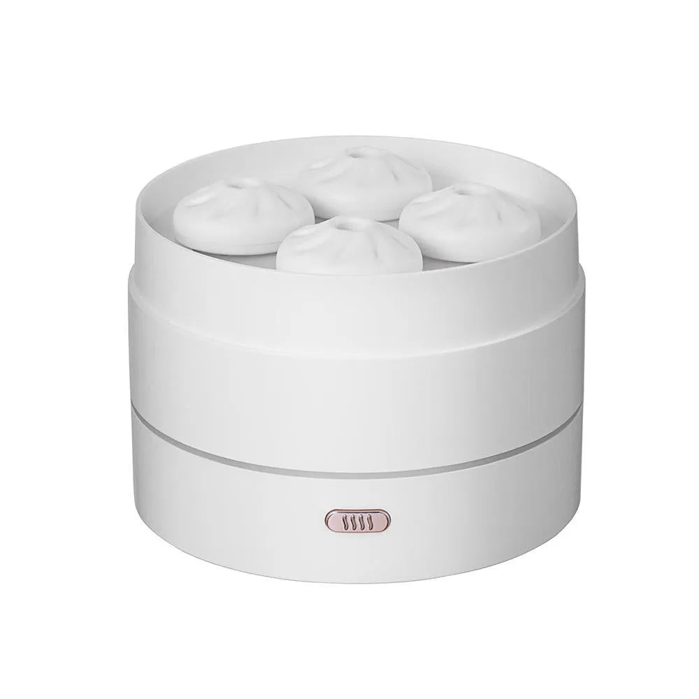Coffee coloured aroma diffuser with four spray nozzles and LED light display