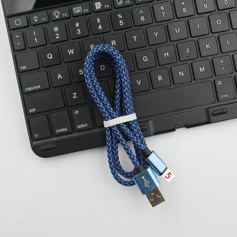 Braided hemp rope mobile phone charging cable for Apple iPhone in six colour options