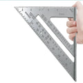7-inch aluminum alloy woodworking measuring square with 90-degree angle and measurement markings