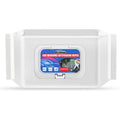 Pack of 40 car anti-fog rainproof wipes showing dimensions.