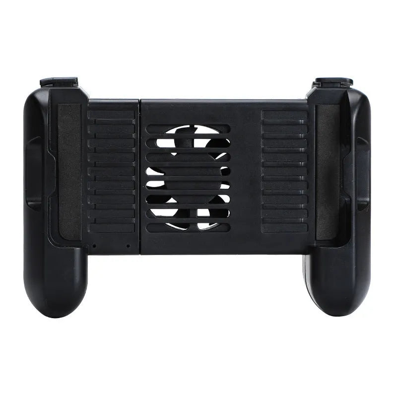 Black Cooling Bluetooth Controller P2 for iPhone gaming with extended battery.
