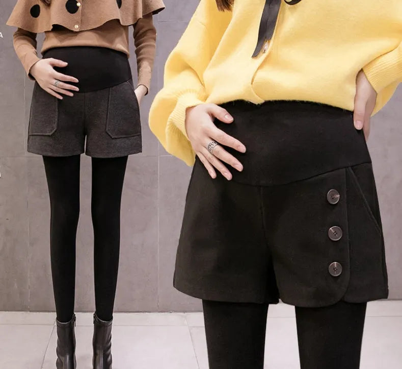 Wool stomach lift shorts for women in grey high waist tummy control shaping support