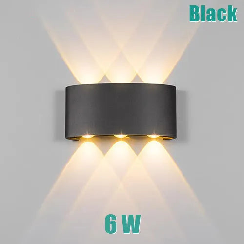 Waterproof LED wall lamp with aluminium shell in white, 60-degree beam angle, outdoor wall mounting