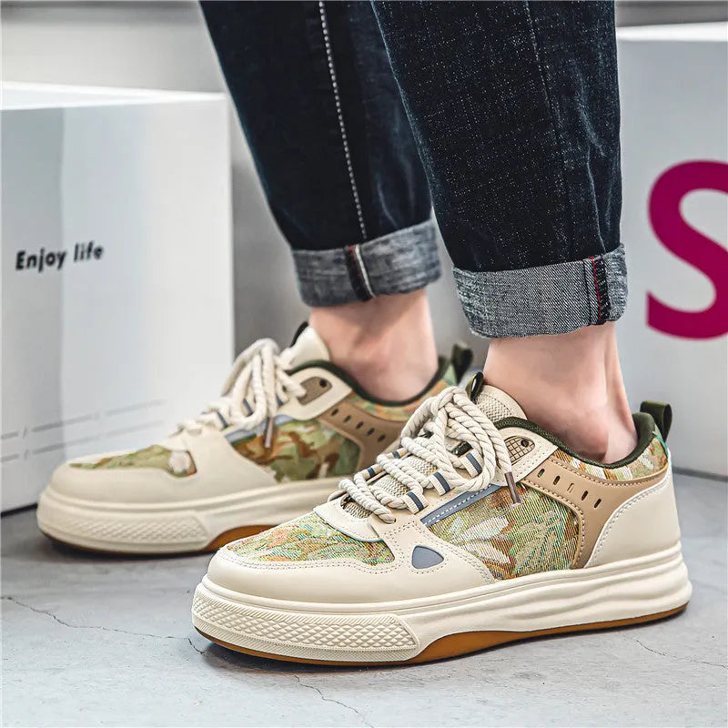 Canvas casual flat shoes in Milan green colour showing round toe design