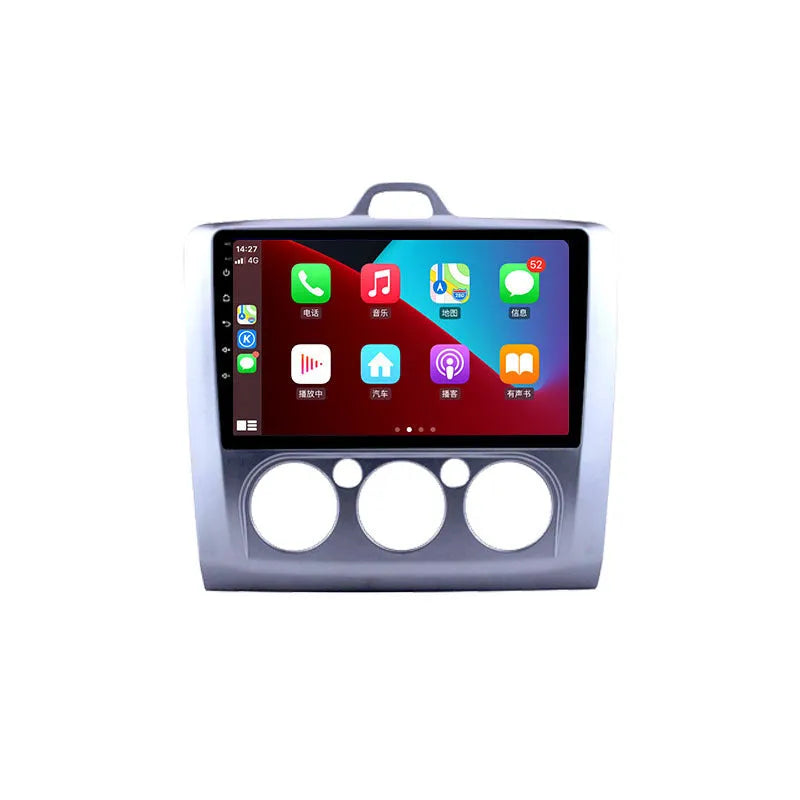 Volkswagen Fox centre console Android smart system with 9-inch touchscreen and manual air conditioner controls