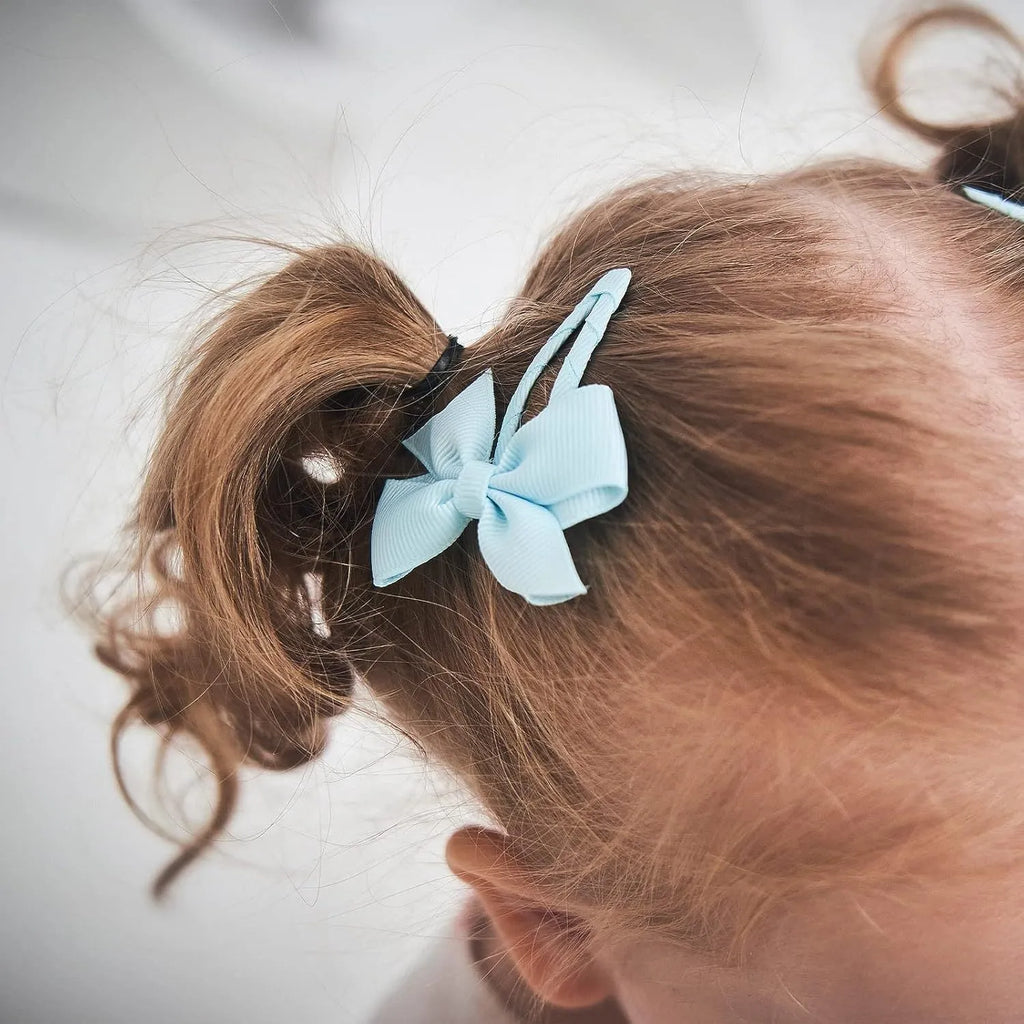 40-piece set of multicoloured grosgrain ribbon snap hair bow clips for baby girls and toddlers