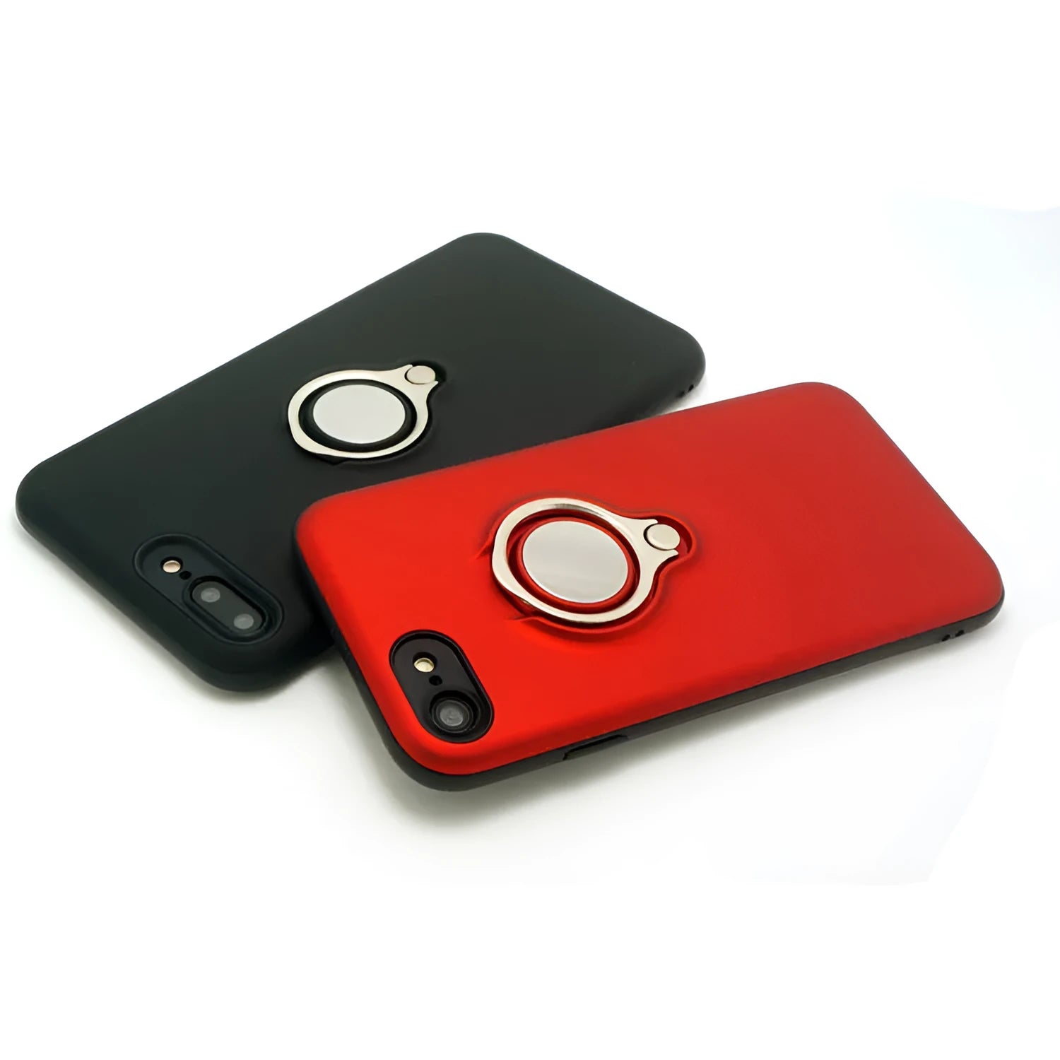 Magnetic polycarbonate and TPU back cover case for iPhone, shown in multiple solid colour options.