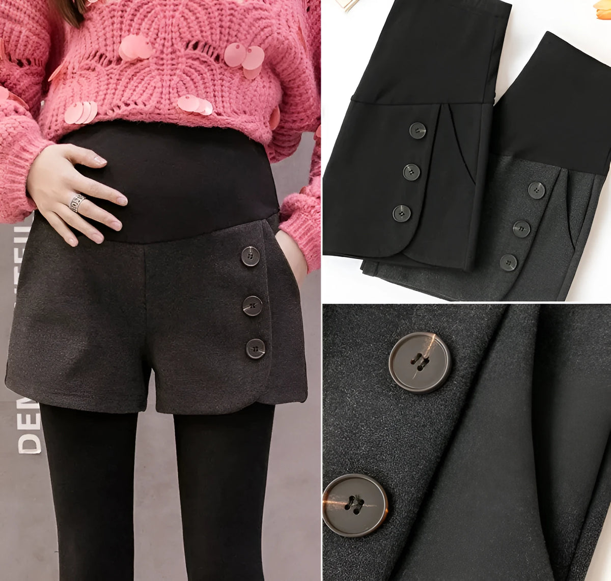 Wool stomach lift shorts for women in grey high waist tummy control shaping support