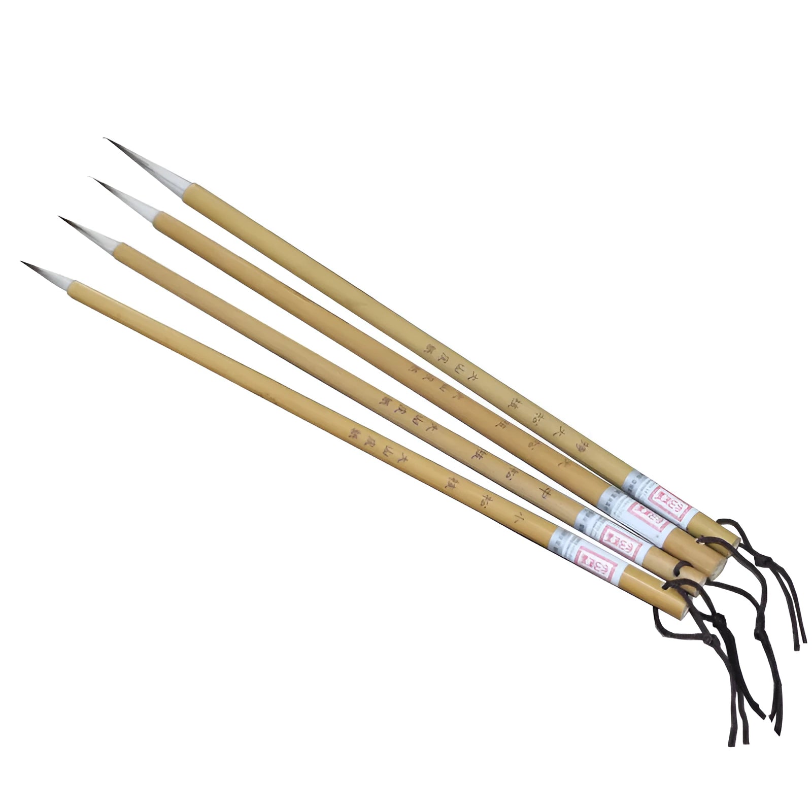 Joint brush Chinese calligraphy writing brush set with gold bodies and mixed hair brush heads