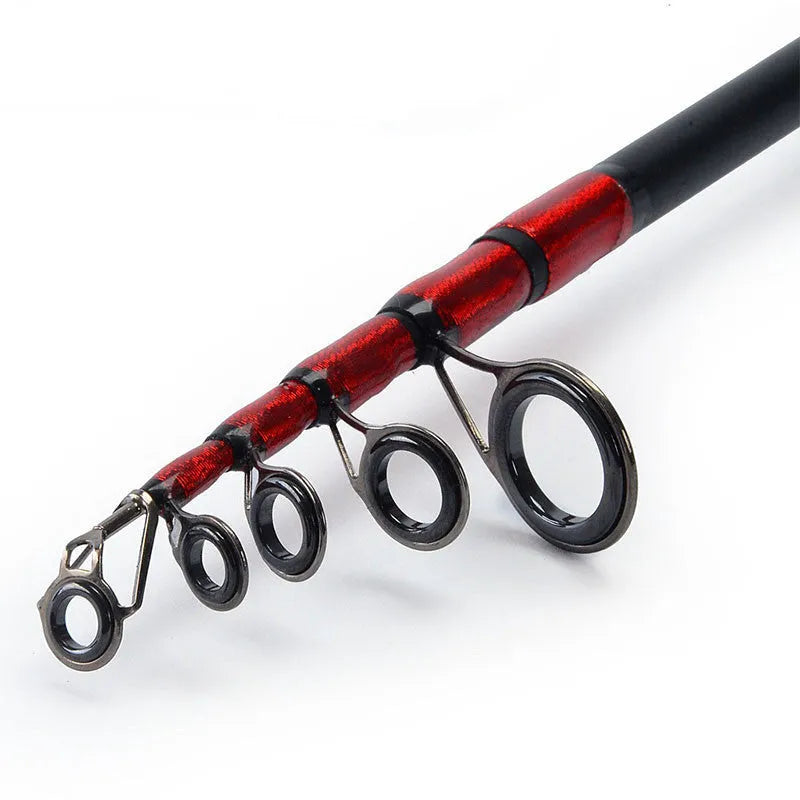 Carbon ice fishing rod with bakelite super hard handle, multiple length options from 1.3m to 2.7m