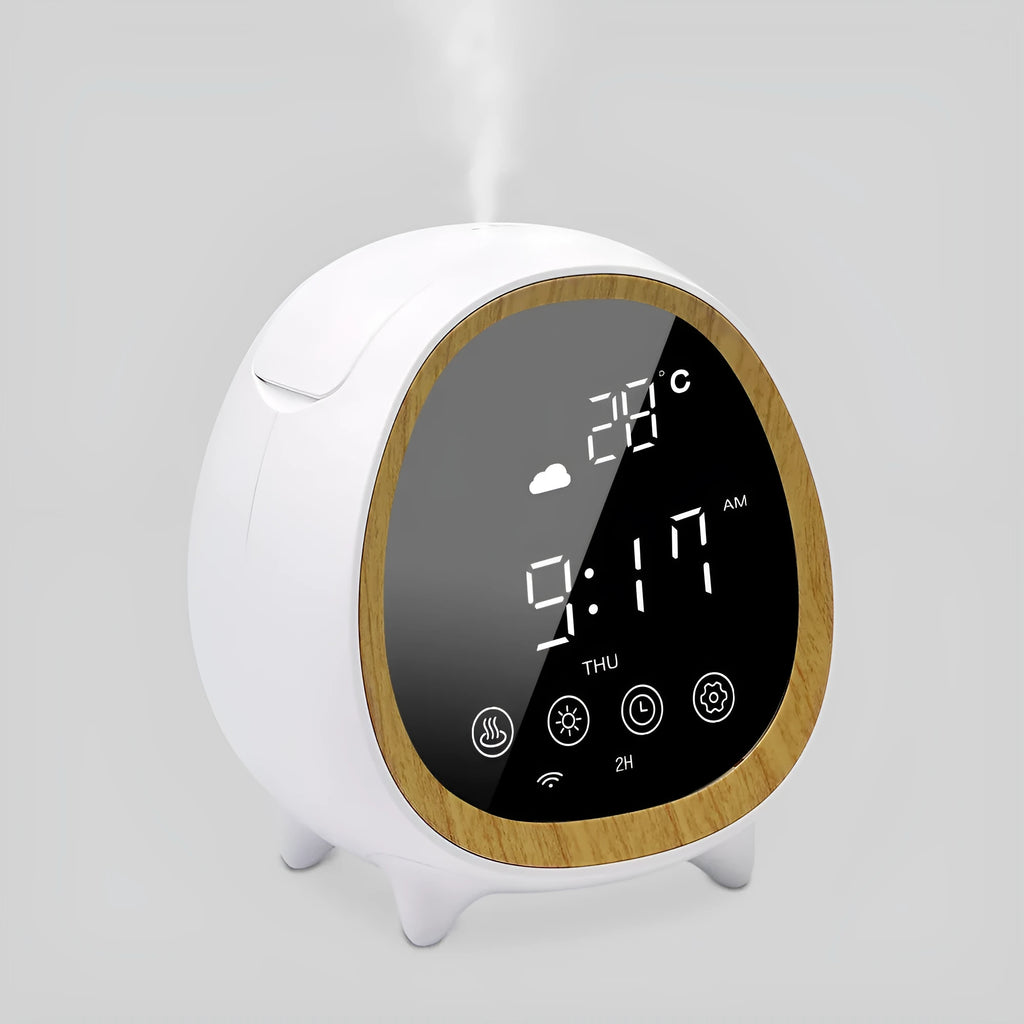 Black round smart WIFI aroma diffuser humidifier air purifier with UK plug
