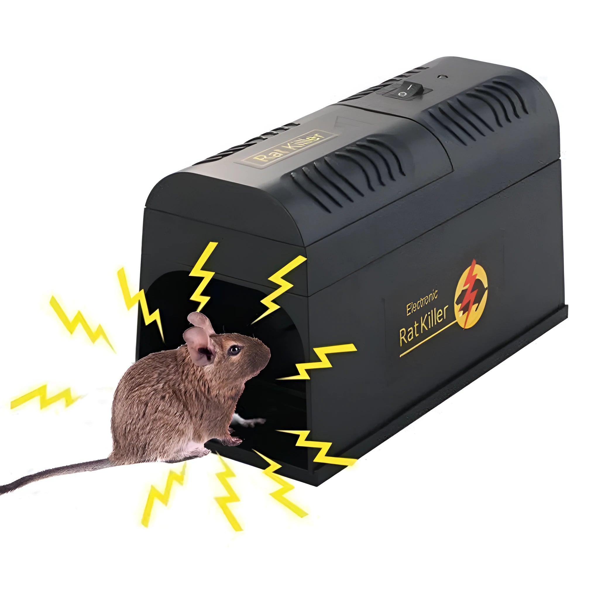 High voltage electric rodent killer pest control device with multiple international plug options