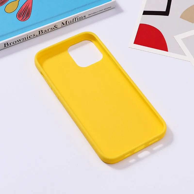 Slim solid colour TPU back cover phone case for iPhone 12 series in black