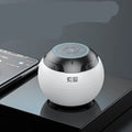 Mini portable Bluetooth speaker in sky blue with subwoofer, 76mm size, USB rechargeable