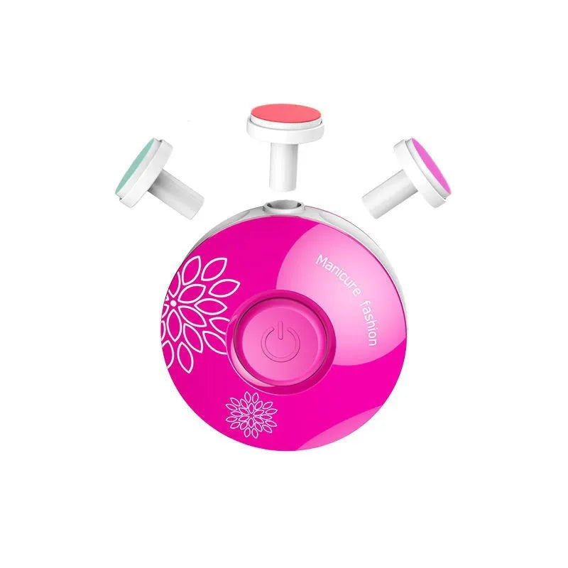 Red and green baby electric nail polisher set for newborn nail care with ABS plastic construction