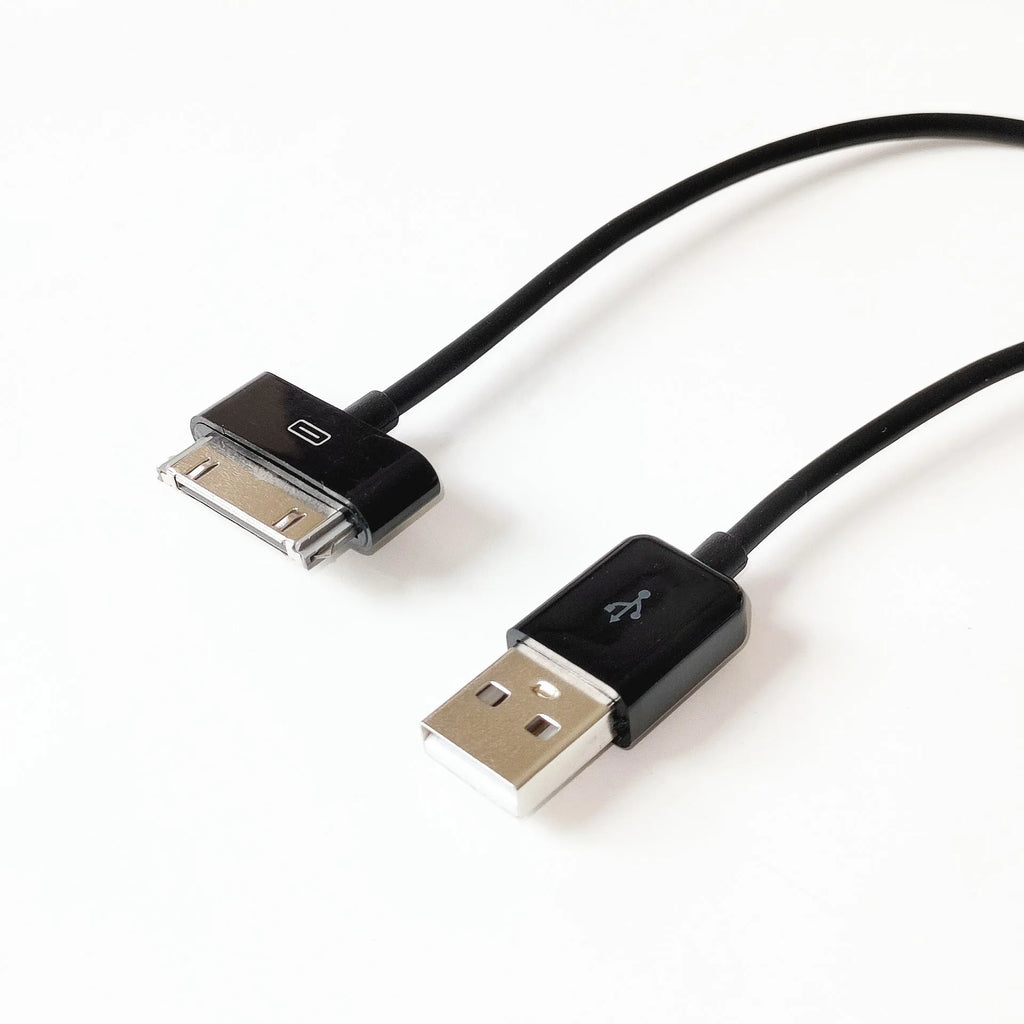 Black 1-metre USB data cable for tablet charging and syncing