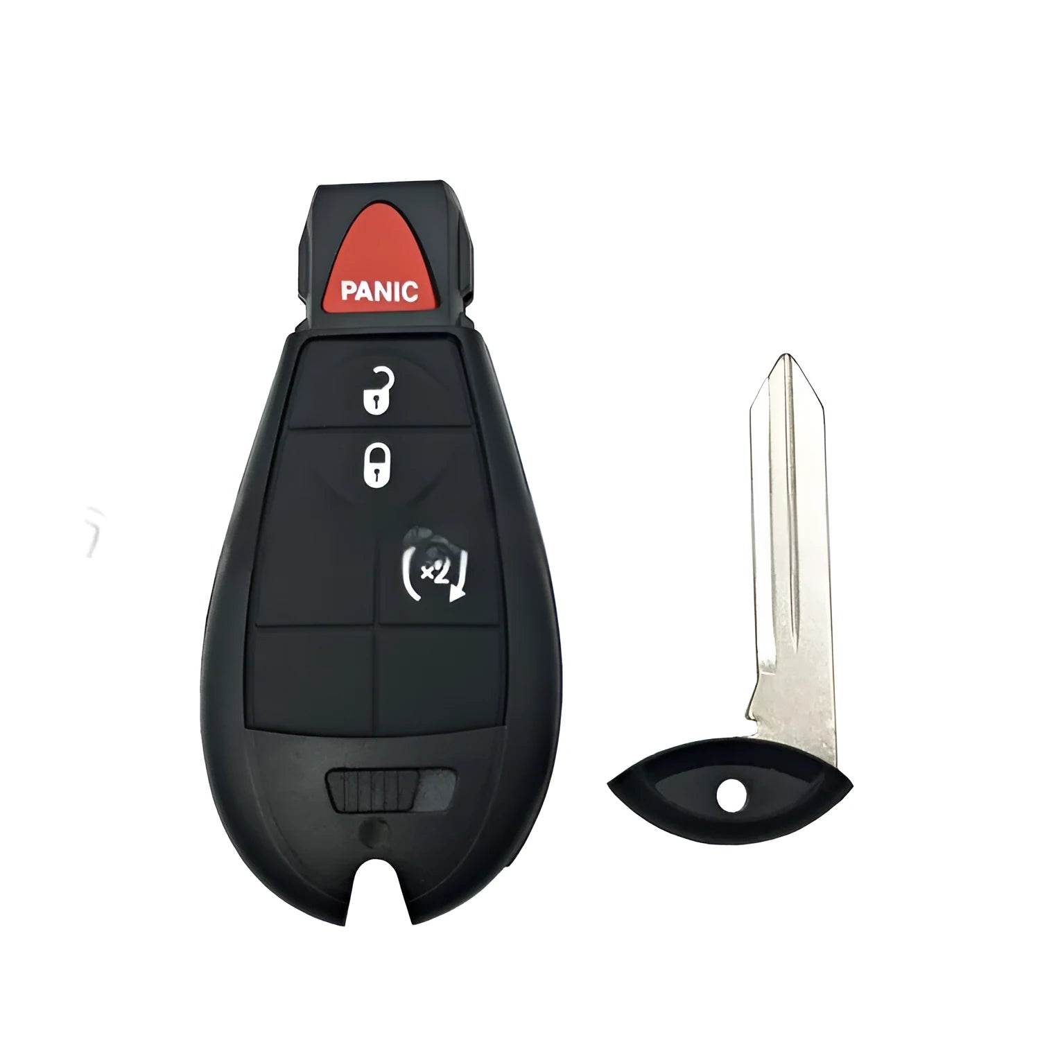 ABS brass replacement key shell for Dodge Chrysler vehicles measuring 85x42x15mm