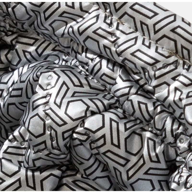 Khaki plaid and beige padded dog windbreaker with built-in leash ring and zipper pocket