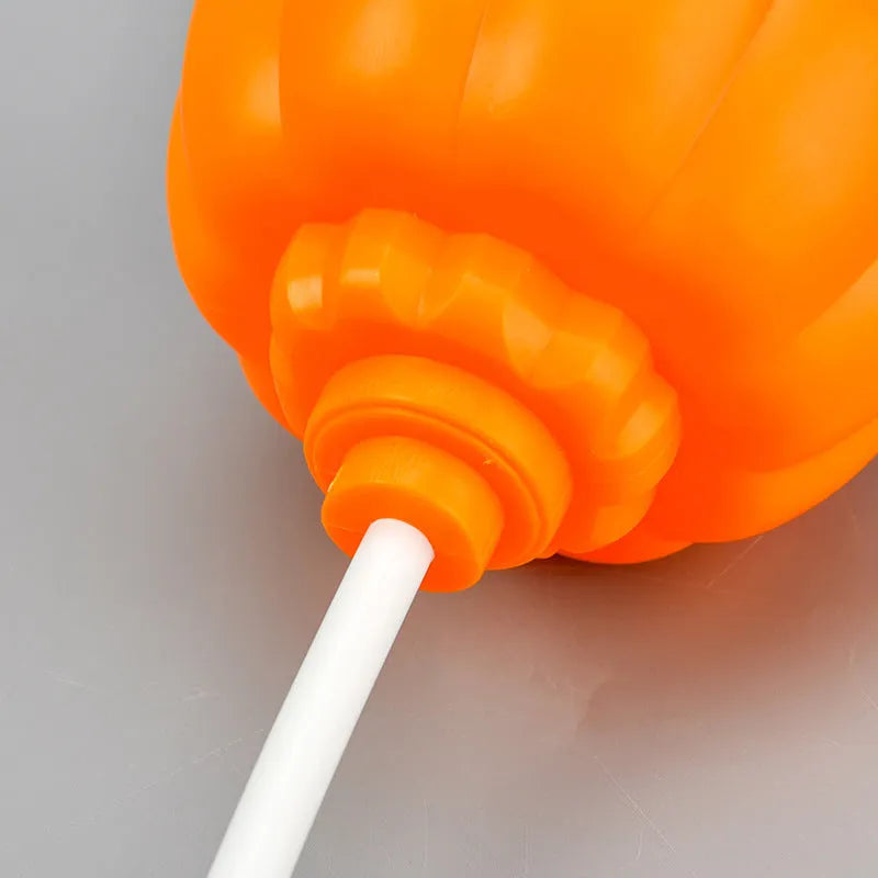 Plastic pumpkin lamp with USB charging in purple or yellow light colour option