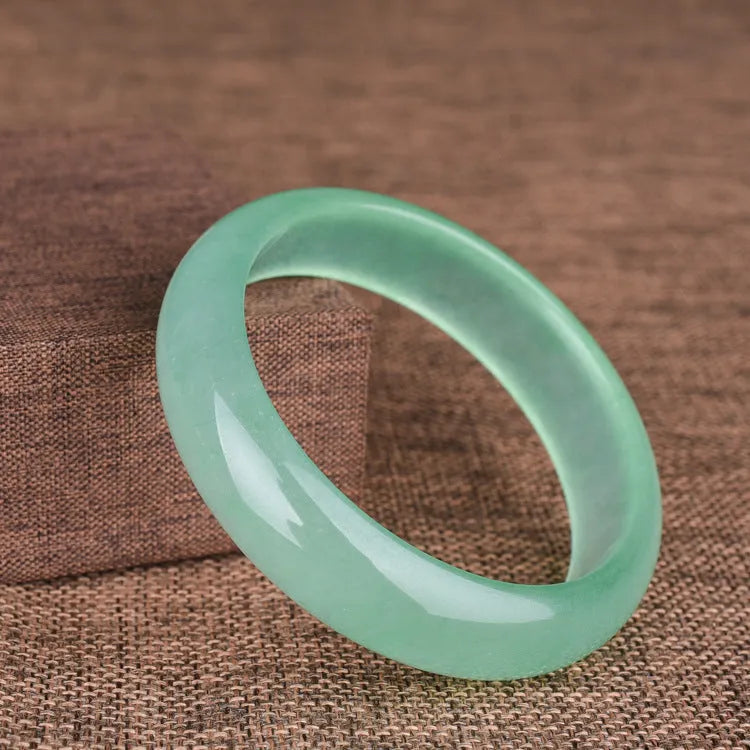 Oil cyan light green jade bracelet for women with modern simple design