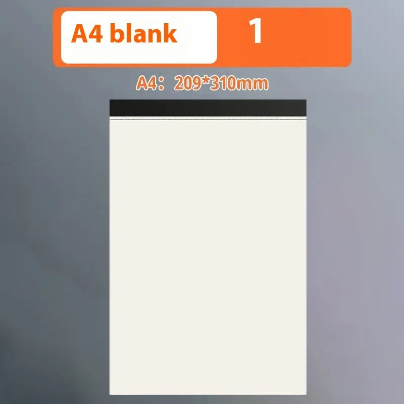 A5 and B5 writing pads notebook with tear-away pages in grid, lined, and blank paper styles.