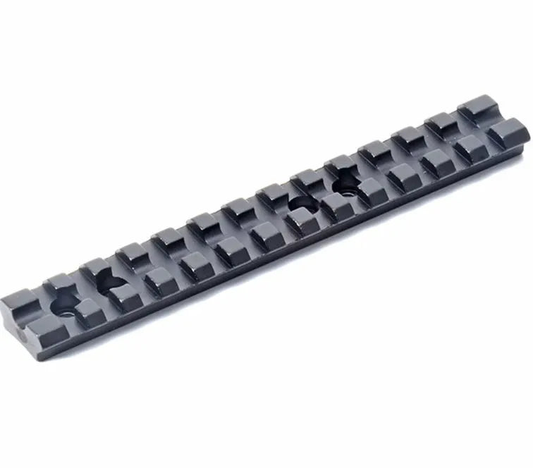 Black aluminium Weaver Picatinny shotgun scope mount 5.5-inch rail with allen key and mounting screws