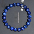 Blue crystal ball bracelet with polished 10-12mm spherical beads in single circle geometric design
