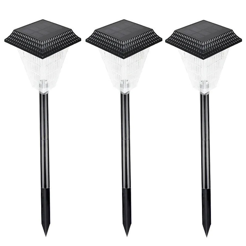 Solar garden light with multiple colour options including flame effect lighting for outdoor use