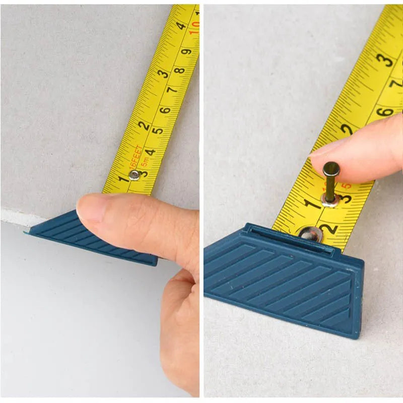 Blue multifunctional woodworking cutter tool with measuring scale for cutting board and foam