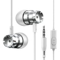 Metal turbo in-ear headphones with 3.5mm plug in black, red, gold, pink or silver colours