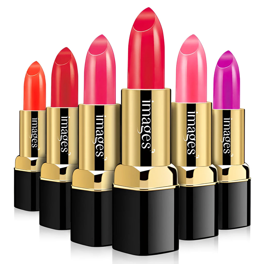 Moisturising lipstick bullet in one of ten colours including coral red, classic red, and barbie pink.