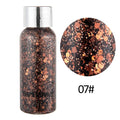 30g glitter body gel with chunky sequins in a compact pot, available in multiple colours for party makeup and nail art