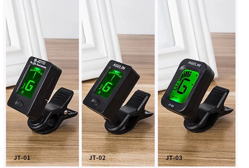 JOYO JT-01 electronic clip-on tuner for guitar ukulele bass violin, three style options, compact size