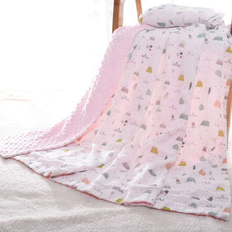 3D bubble baby blanket Doudou blanket 70x110cm with hot-pressed texture for sensory development and security