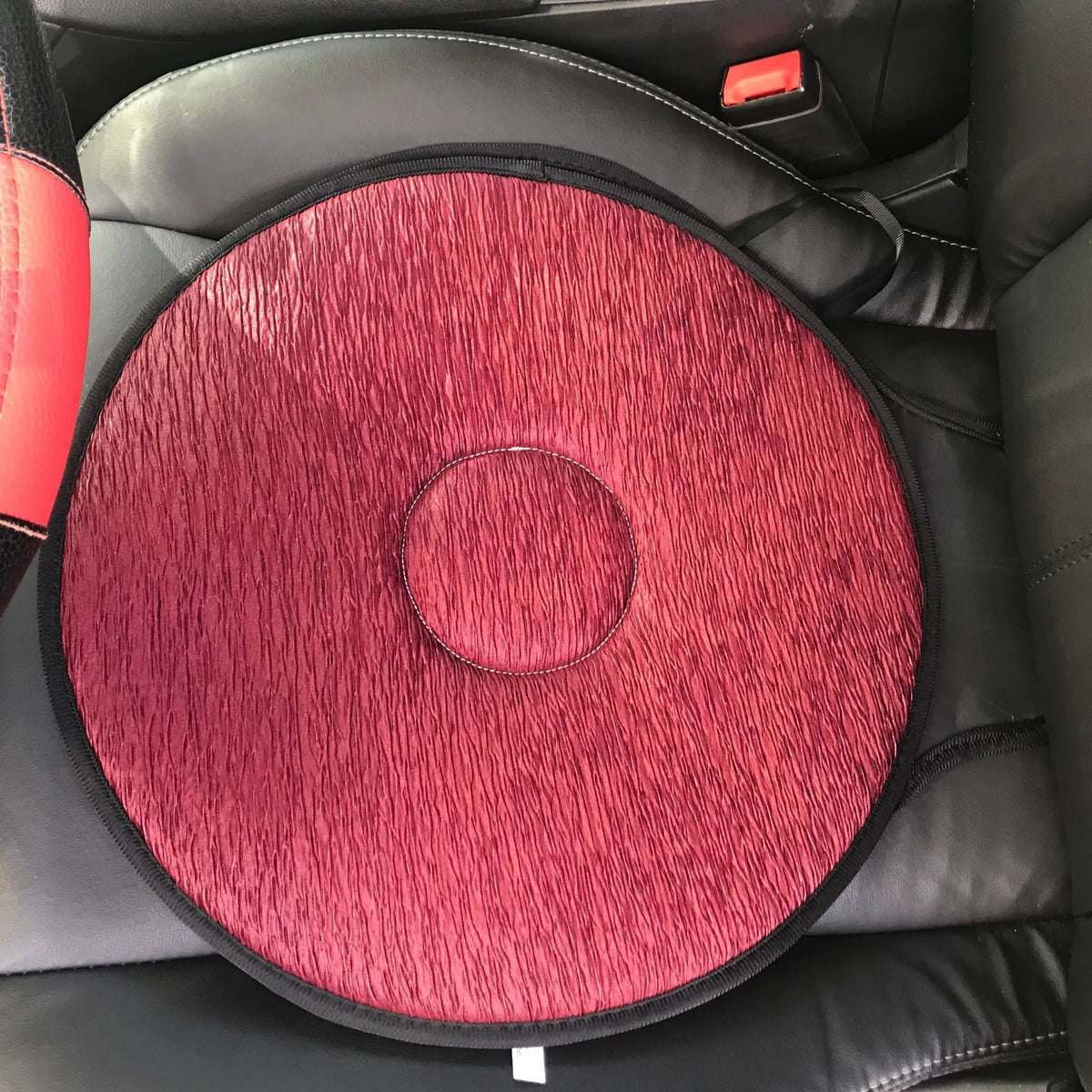 360 degree rotation cushion mat in grey colour, 40x40x3cm, non-slip swivel seat pad for chair car office home