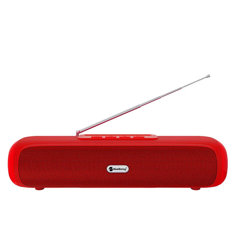 Wireless desktop long strip subwoofer in black, blue, red or silver grey with USB charging port