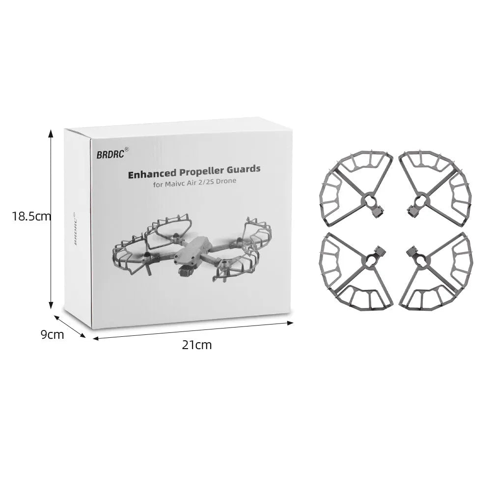 Grey ABS anti-collision propeller protection ring for DJI Air 2S and Royal Air 2 drones