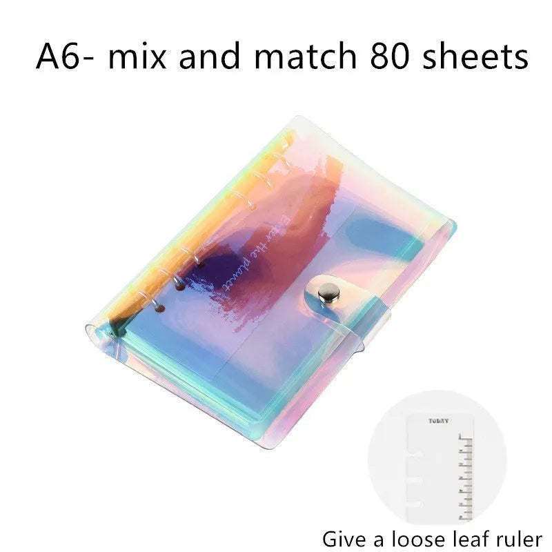 A5 and A6 hand account notebook with loose leaf binding for financial records
