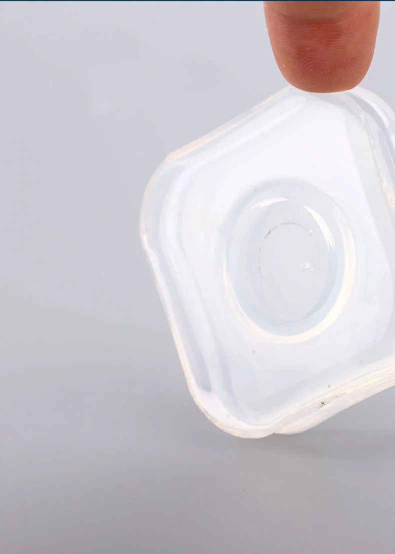 Transparent silicone nano gel adhesive pads in square and circular shapes for phone mounting