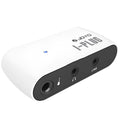 White metal distortion headphone amplifier with I PLUG design for electric guitar practice